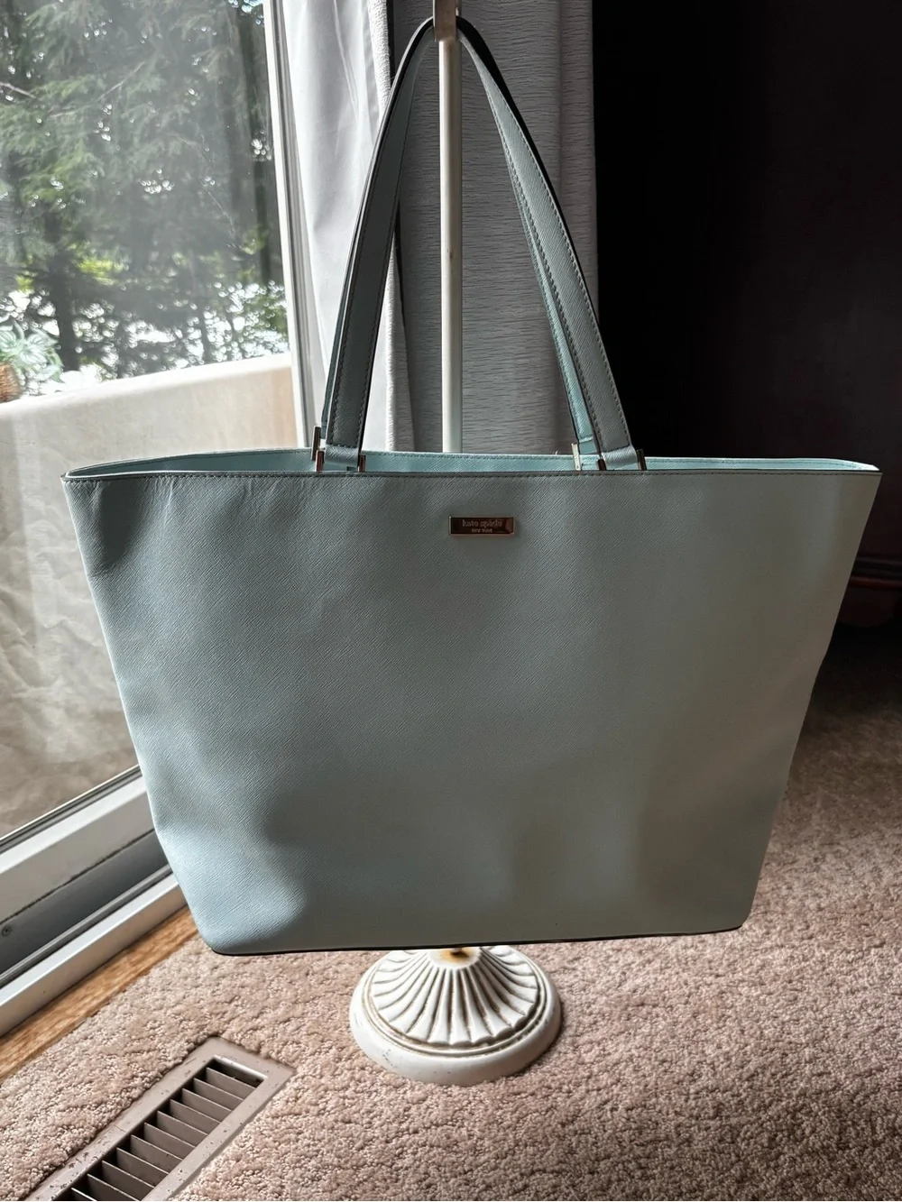 Kate Spade Light Blue Saffiano Leather Tote